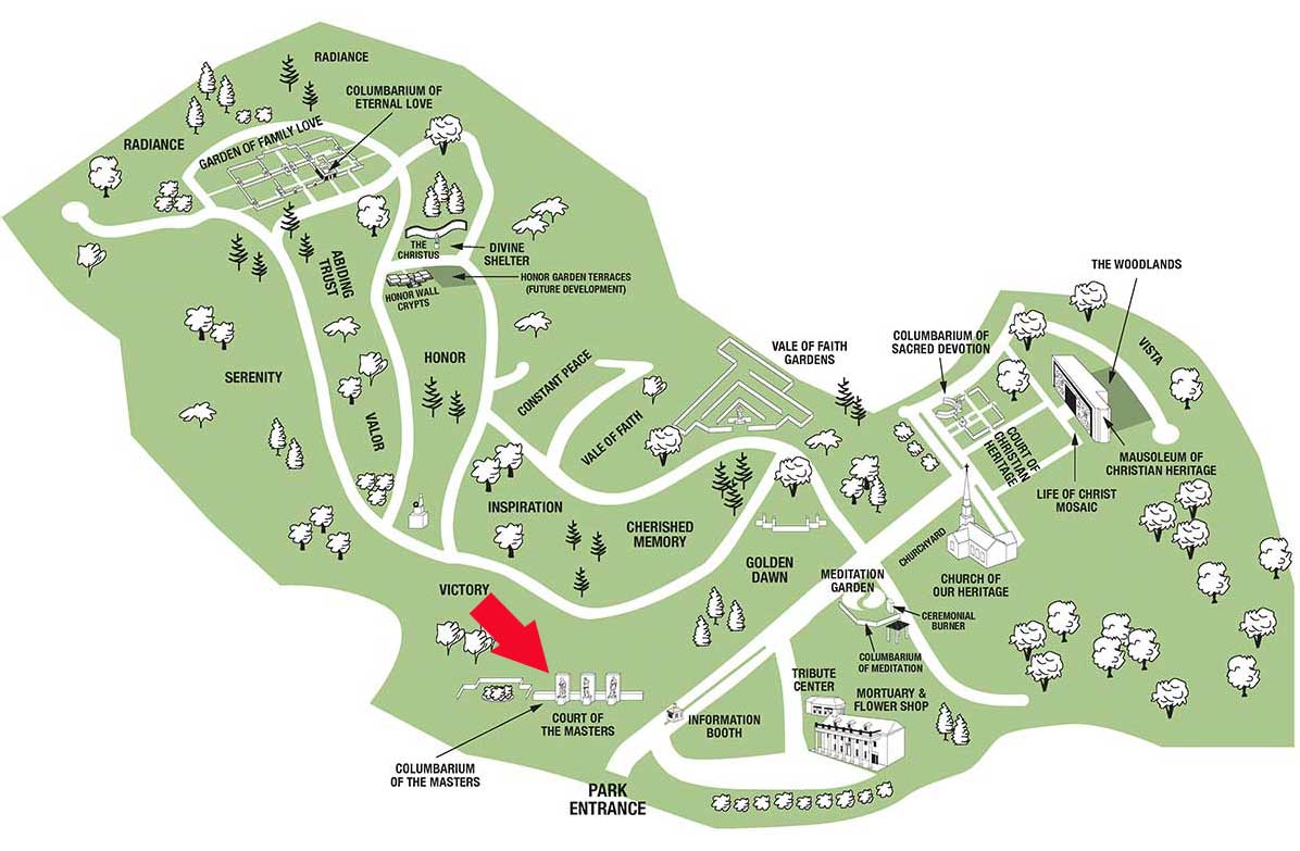 Forest Lawn Covina Hills cemetery section map